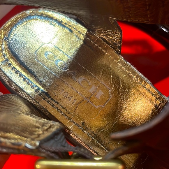 Coach Jaime platform buckle strappy heeled sandals 7B - Picture 8 of 11